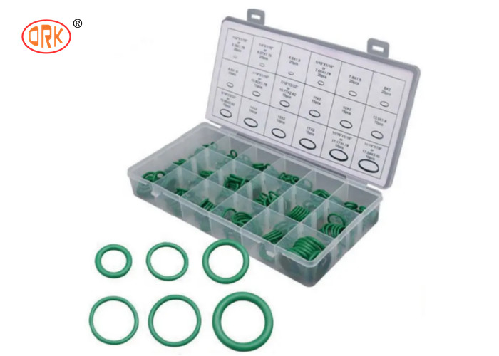 Green AS568/ Metric HNBR Rubber 18 Dimensions O Ring Kit Box for Air-conditioning