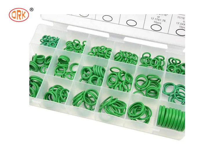 Green AS568/ Metric HNBR Rubber 18 Dimensions O Ring Kit Box for Air-conditioning