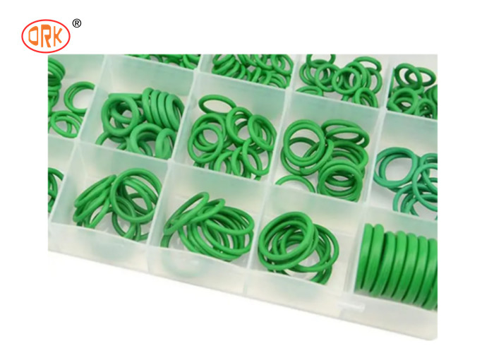 Green AS568/ Metric HNBR Rubber 18 Dimensions O Ring Kit Box for Air-conditioning