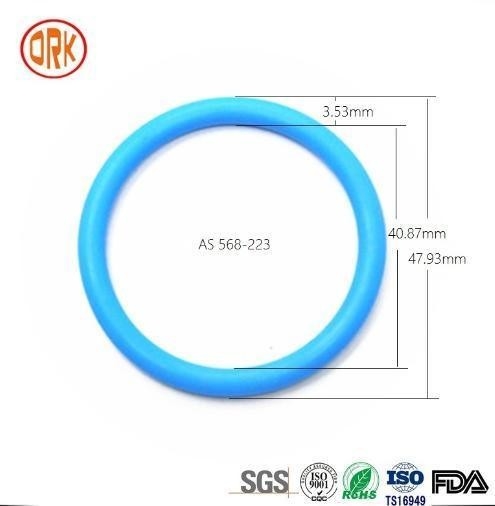 0.5mm - 1000mm 568 Blue Silicone Sealing Rubber Ring RoHS Rubber Flat O Rings