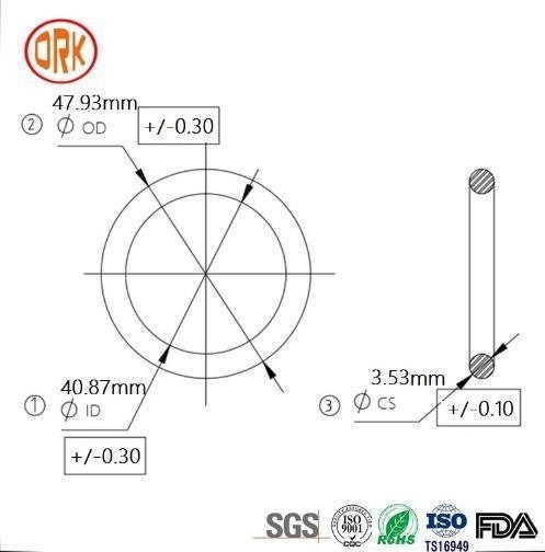 0.5mm - 1000mm 568 Blue Silicone Sealing Rubber Ring RoHS Rubber Flat O Rings