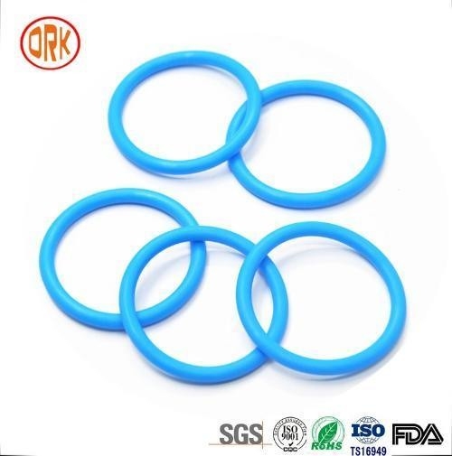 0.5mm - 1000mm 568 Blue Silicone Sealing Rubber Ring RoHS Rubber Flat O Rings