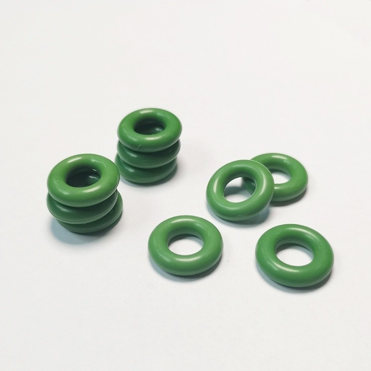 Custom Size Temperature Resistant Green Fluorine Rubber O-Ring for Automotive Seals