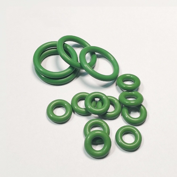 Custom Size Temperature Resistant Green Fluorine Rubber O-Ring for Automotive Seals