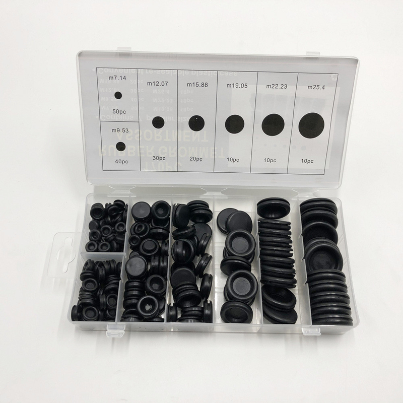Customized Size Black Rubber Grommet Kit with Excellent Chemical and Physical Property