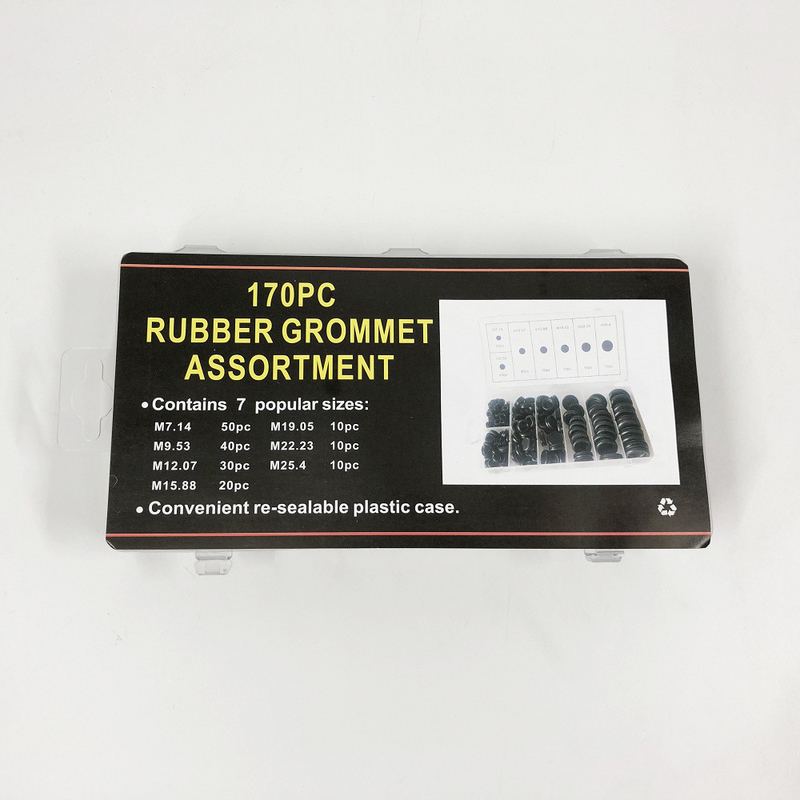 Customized Size Black Rubber Grommet Kit with Excellent Chemical and Physical Property